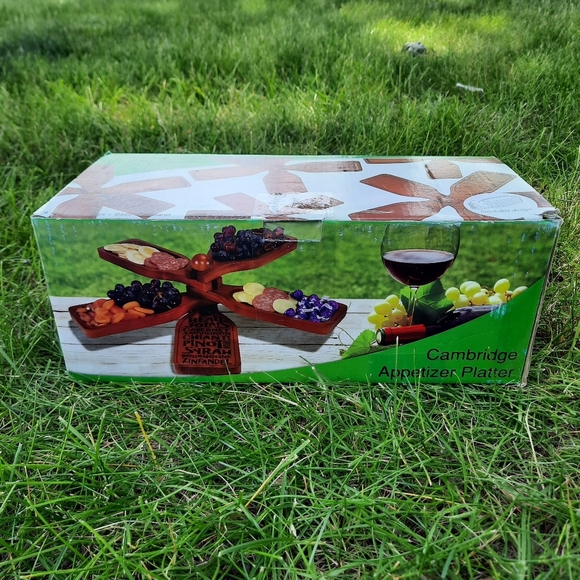 NIB Primeware Inc. Cambridgre Appetizer Platter Wine Themed Stacked Charcuterie - Picture 1 of 12